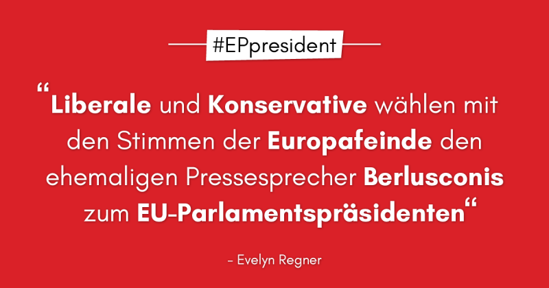 Regner/Weidenholzer: „Mit Stimmen der Europafeinde zum Parlamentspräsidenten“